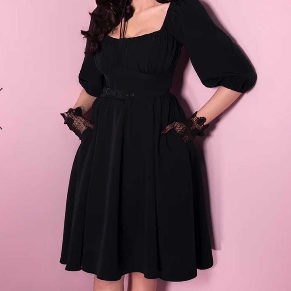 Black Vacation Dress by Micheline Pitt Medium